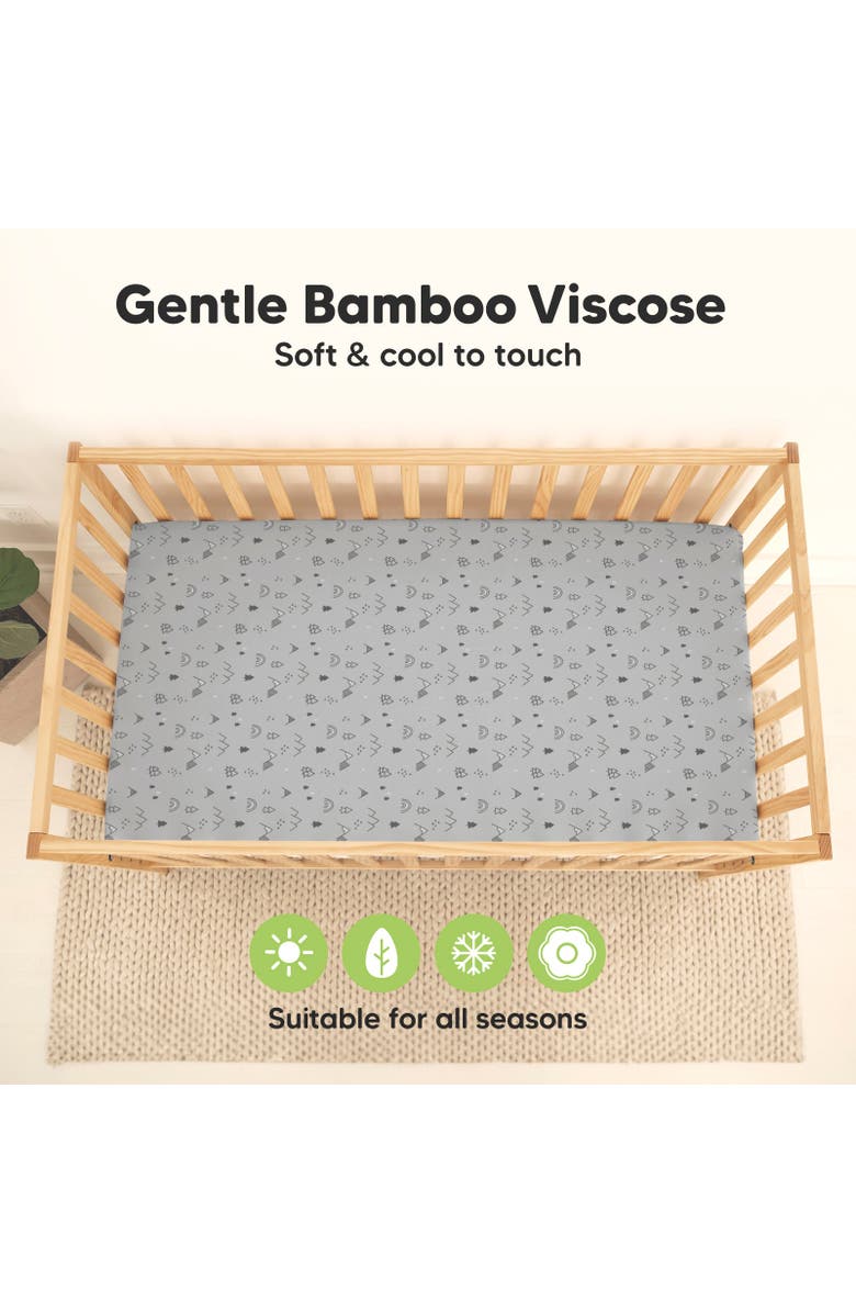 KeaBabies 2-Pack Isla [Protect+] Waterproof Crib Sheets, Alternate, color, Woodland