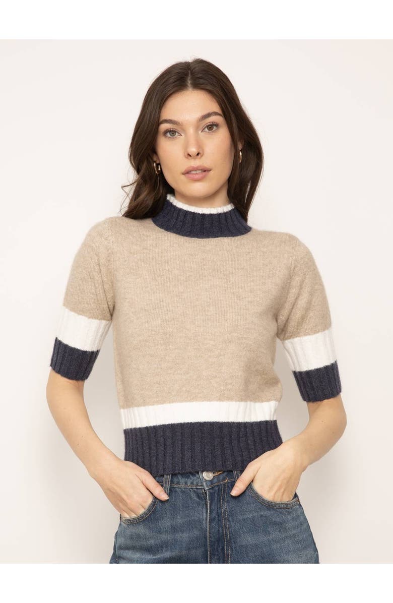 Central Park West Millie Quarter Sleeve Turtleneck, Main, color, 