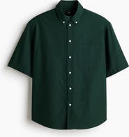 H&M Relaxed Fit Short-sleeved Oxford Shirt