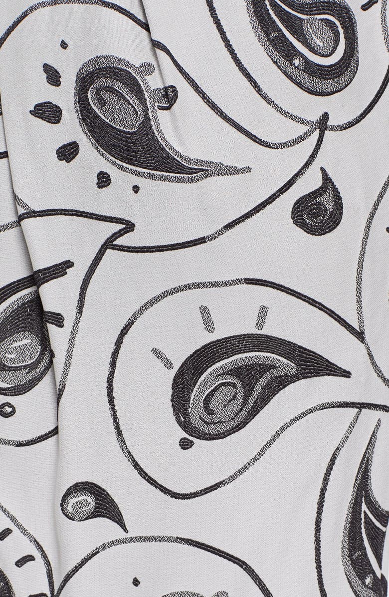 Vika Gazinskaya Paisley Print Pleated Silk Pants, Alternate, color,