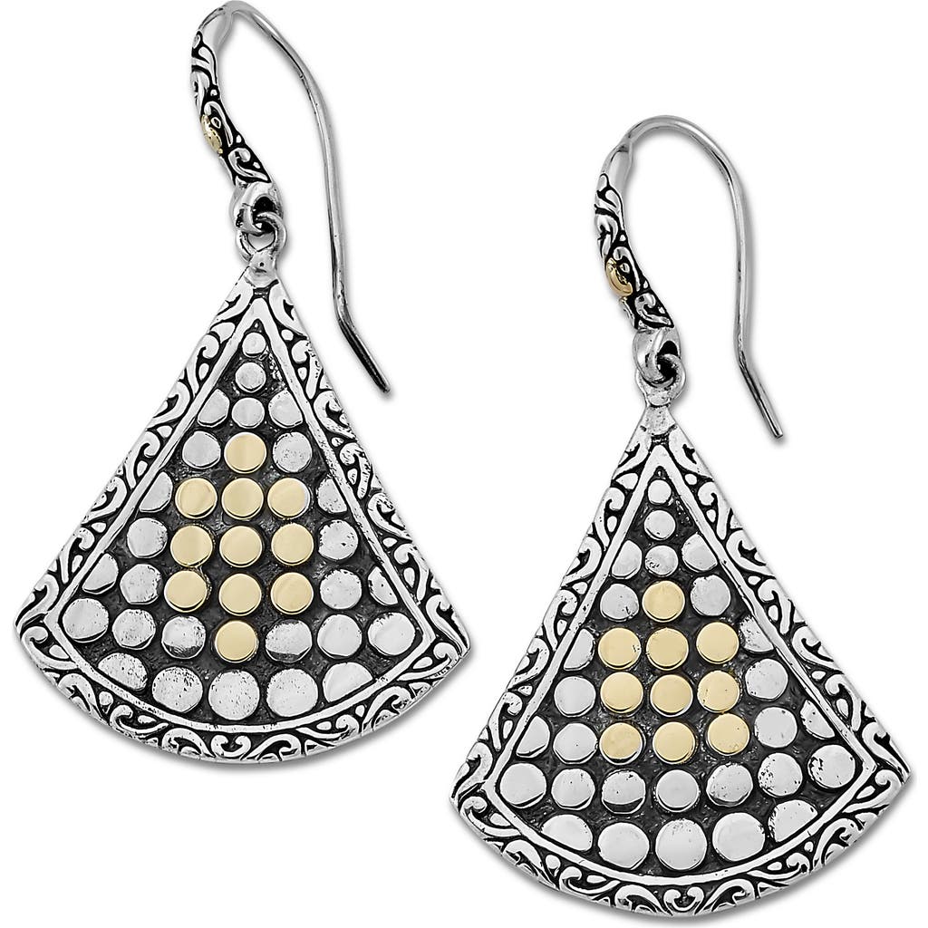 Samuel B. Sterling Silver & 18k Gold Dotted Fan Drop Earrings In Silver And Gold