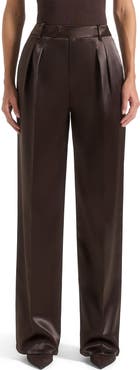 Manière De Voir Julie Satin Tailored Twin Pleat Trousers