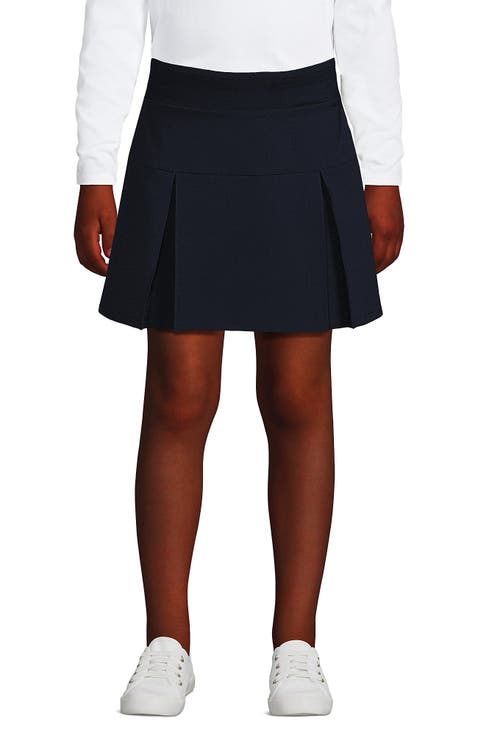 School Uniform Girls Performance Pleated Skort Above the Knee