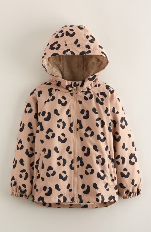 Tucker + Tate Kids' Print Faux Fur Lined Hooded Jacket In Pink