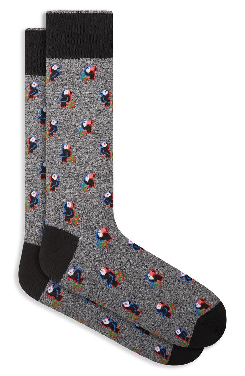 Bugatchi Toucan Dress Socks, Main, color, 
