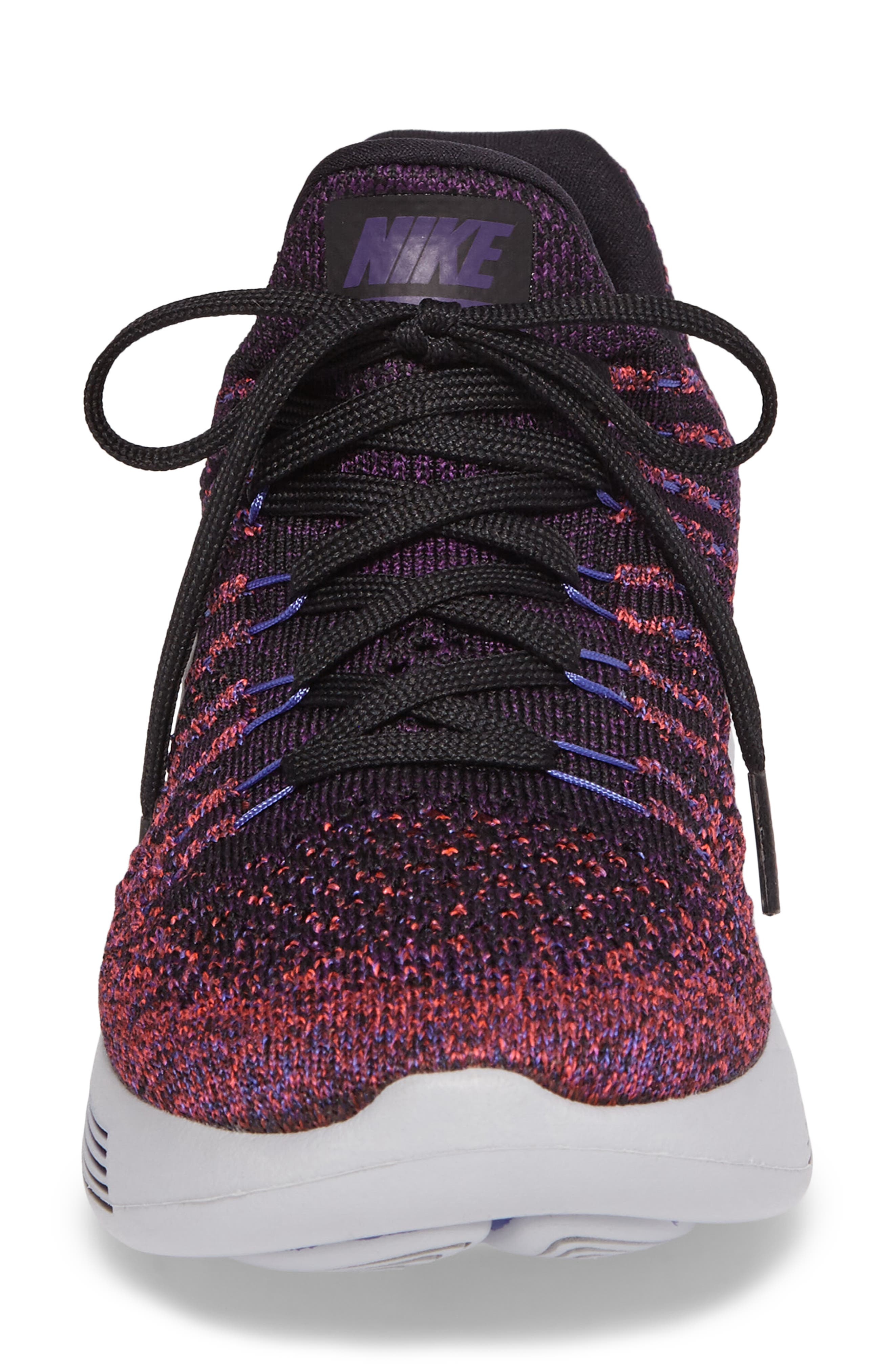LunarEpic Low Flyknit 2 Running Shoe, Alternate, color, BLACK/ METALLIC SILVER