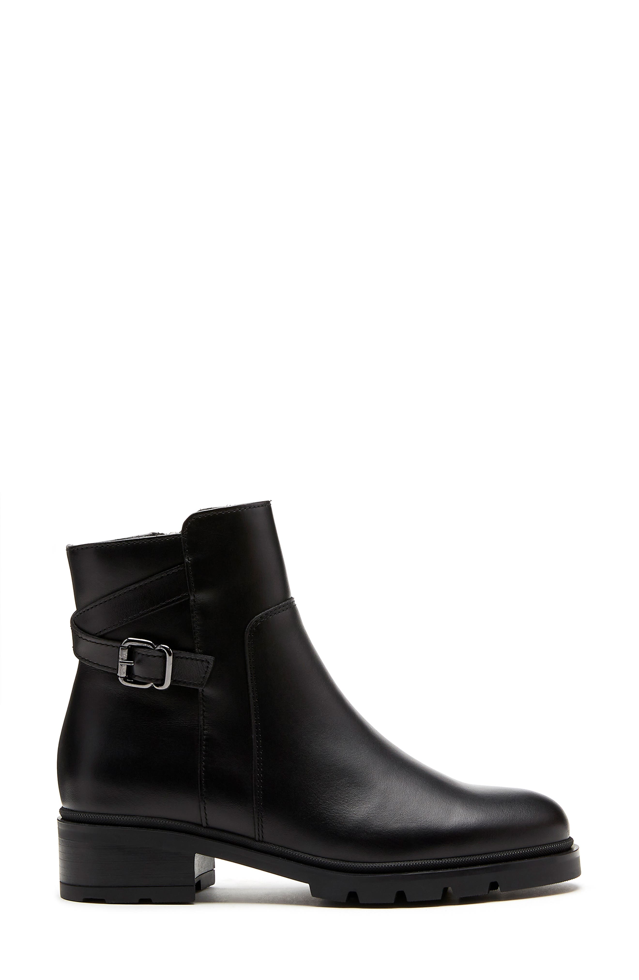 La Canadienne Shai Waterproof Bootie, Alternate, color, Black Leather