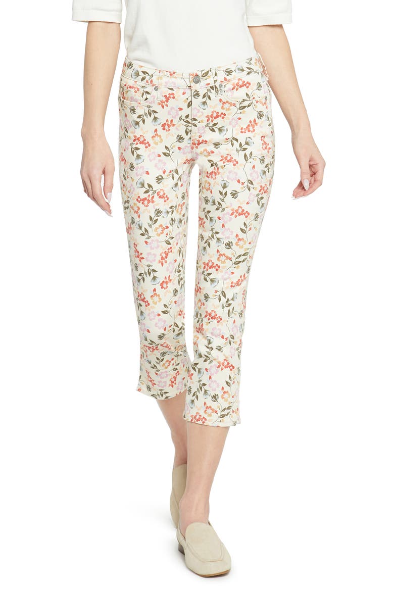 Chloe Side Slit Capri Jeans, Main, color, SECRET GARDEN