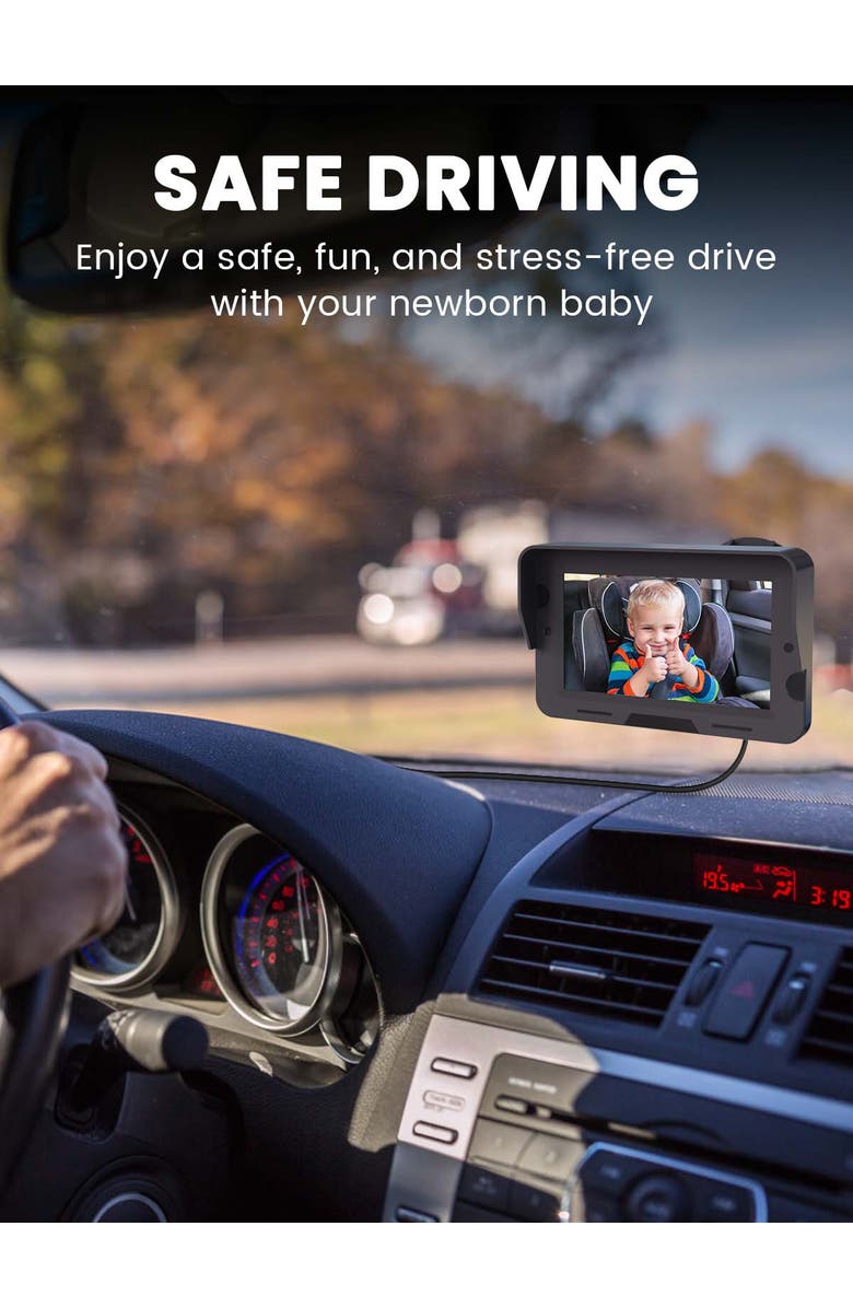 GROWNSY Baby car camera, Alternate, color, Black