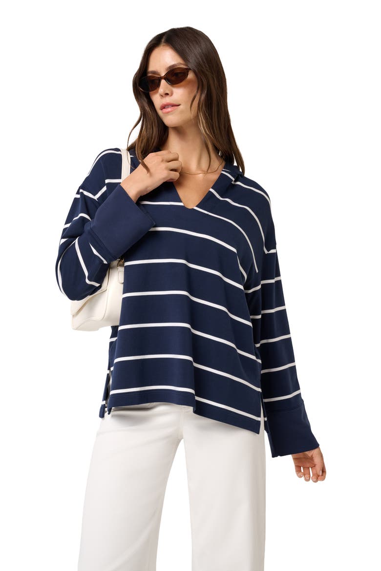 Cloud Terry Hooded Pullover, Alternate, color, NAVY BLAZER MULTI