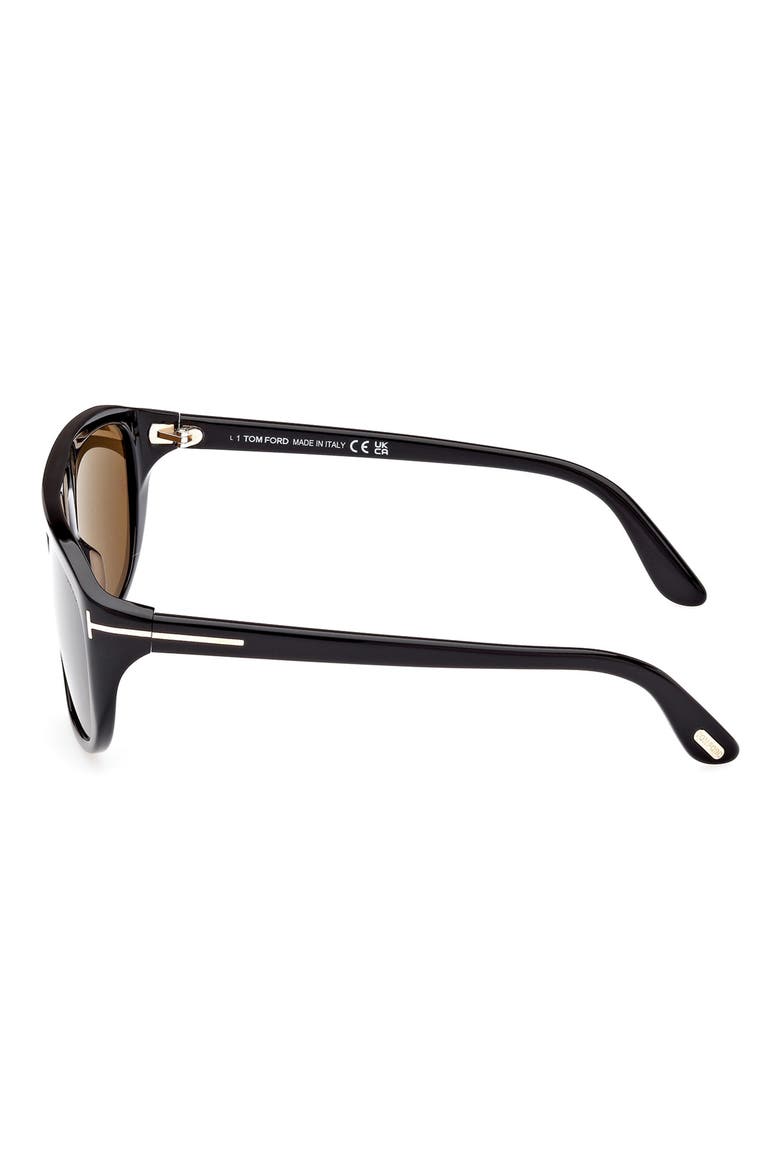 58mm Pilot Sunglasses, Alternate, color, SHINY BLACK / ROVIEX