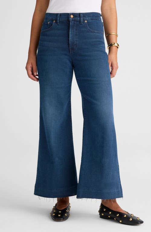 Madewell The Tall Flare Wide Leg Crop Jeans In Blue