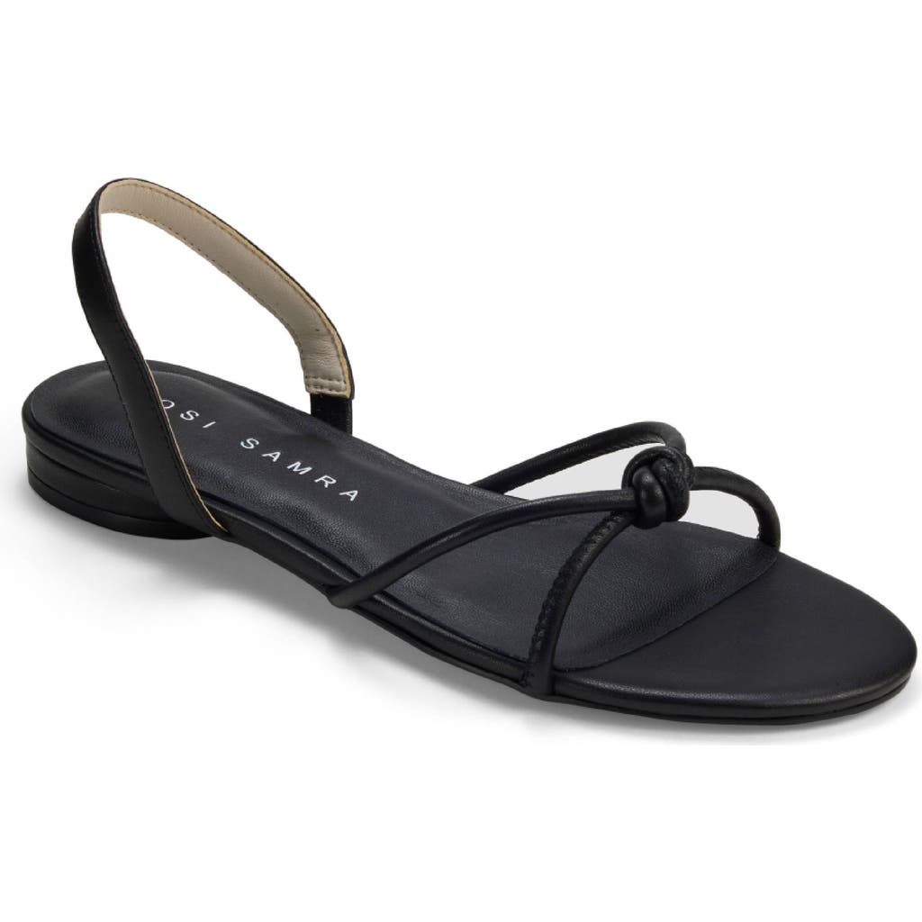 Yosi Samra Alison Knot Slingback Sandal In Black