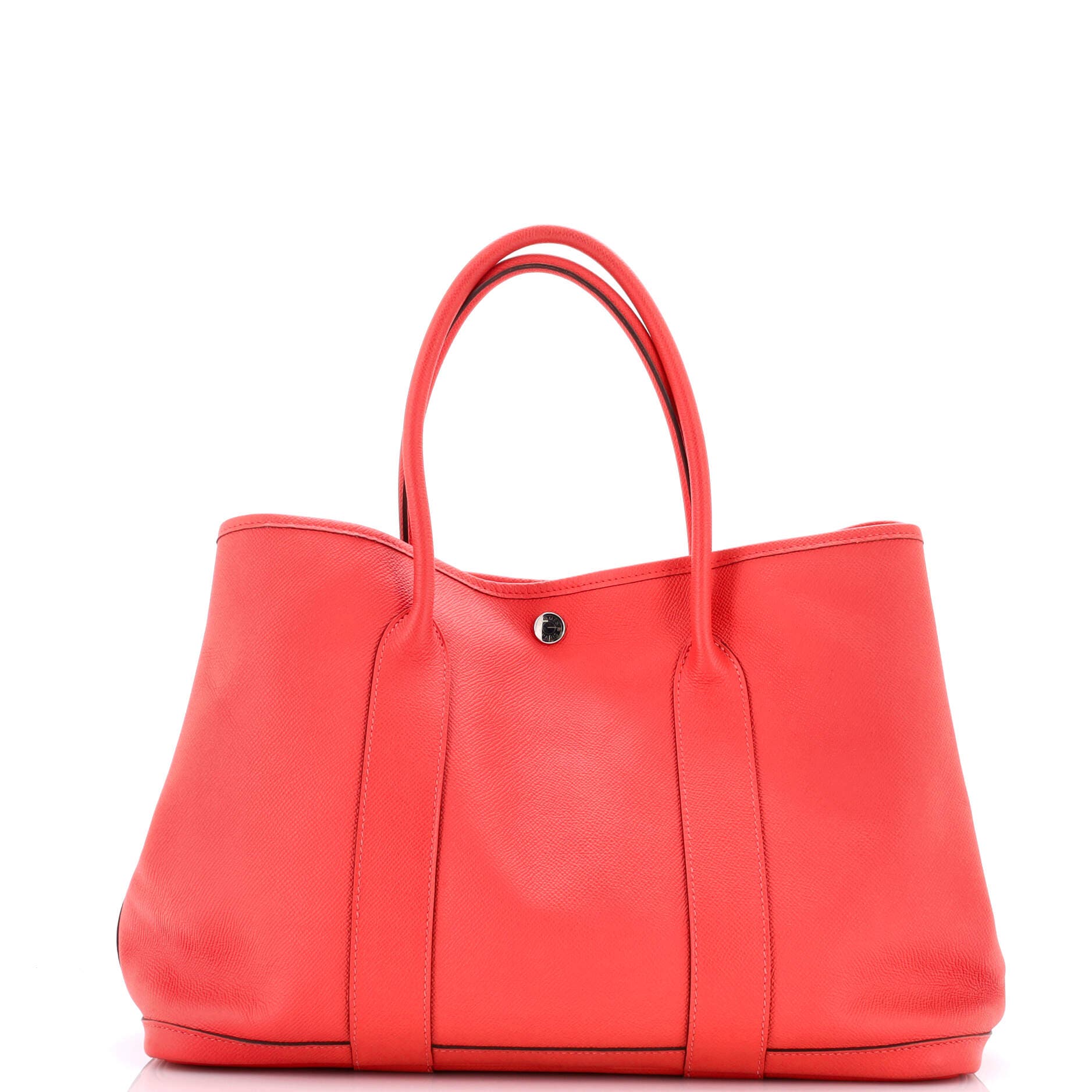 Pre-Owned Hermes Garden Party Tote Leather 36, Alternate, color, Rouge Pivoine