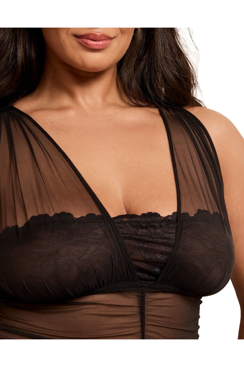 Eave Slip & G-String Set Lingerie, Alternate, color, Black