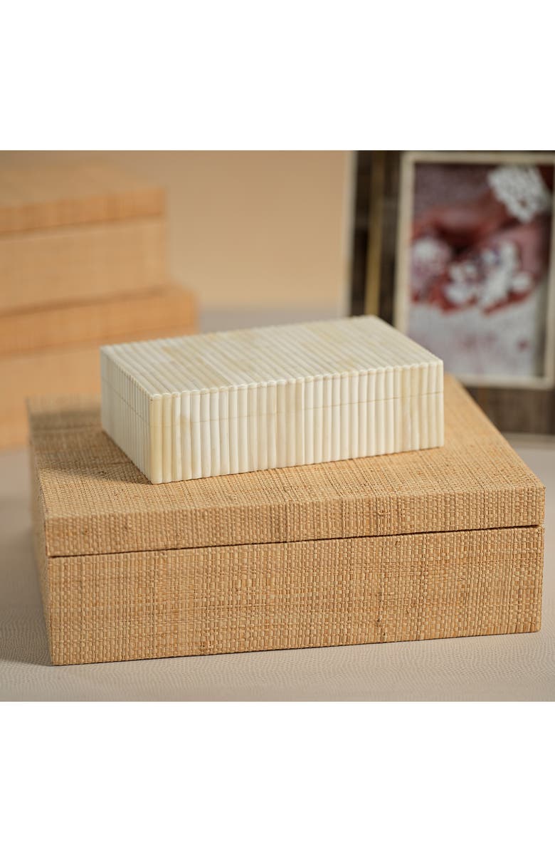 Zodax Natural Grasscloth Decorative Box, Alternate, color, Beige