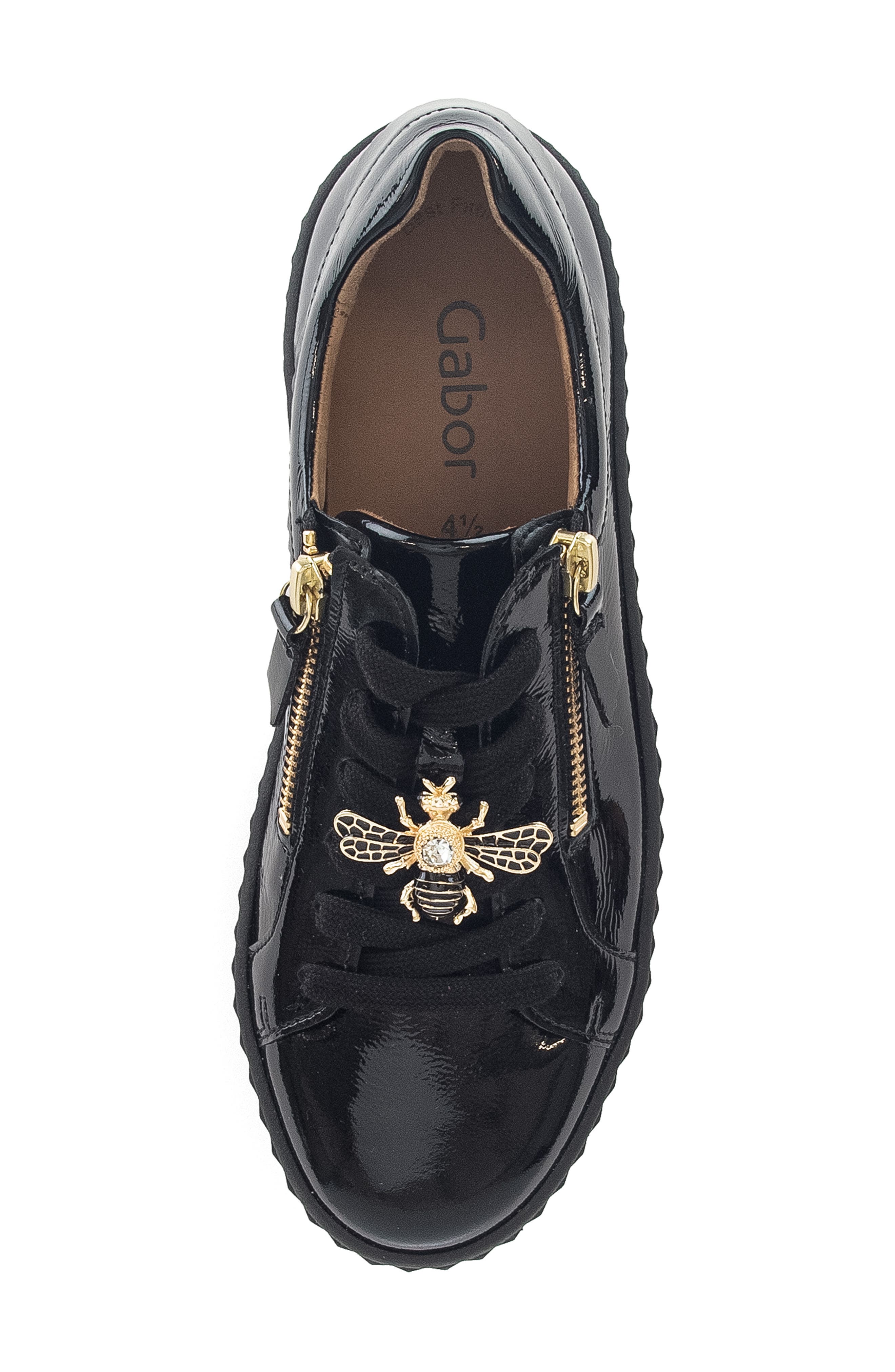 Gabor Bee Platform Sneaker, Alternate, color, Black