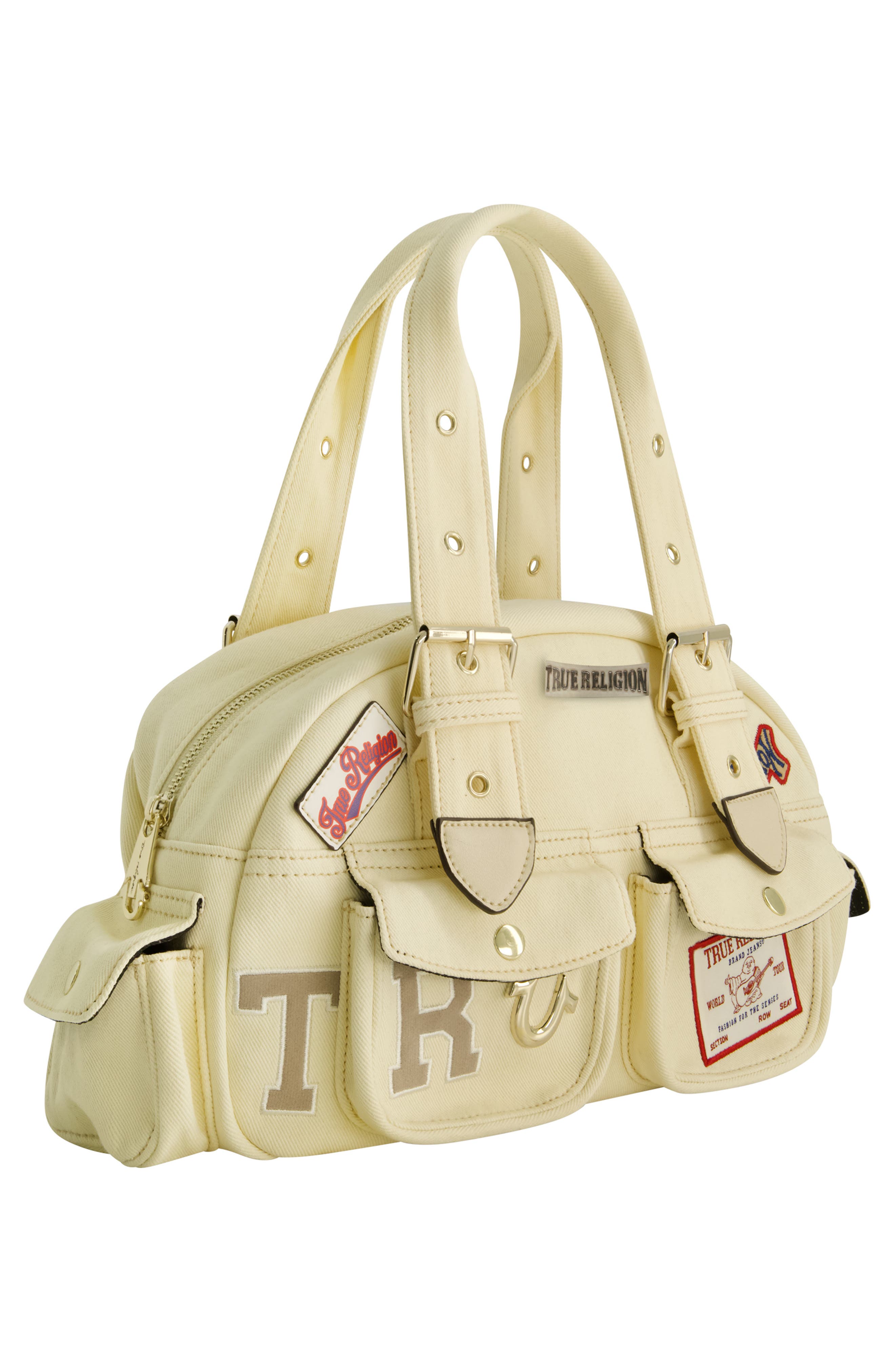 Multi-Patch Satchel, Alternate, color, BEIGE
