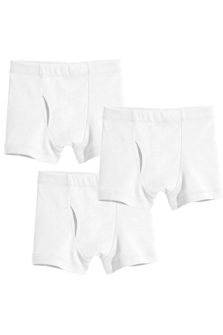 Baby Boys Super-Soft Organic 100% Cotton Boxer Briefs, Main, color, 3 Pack -  White