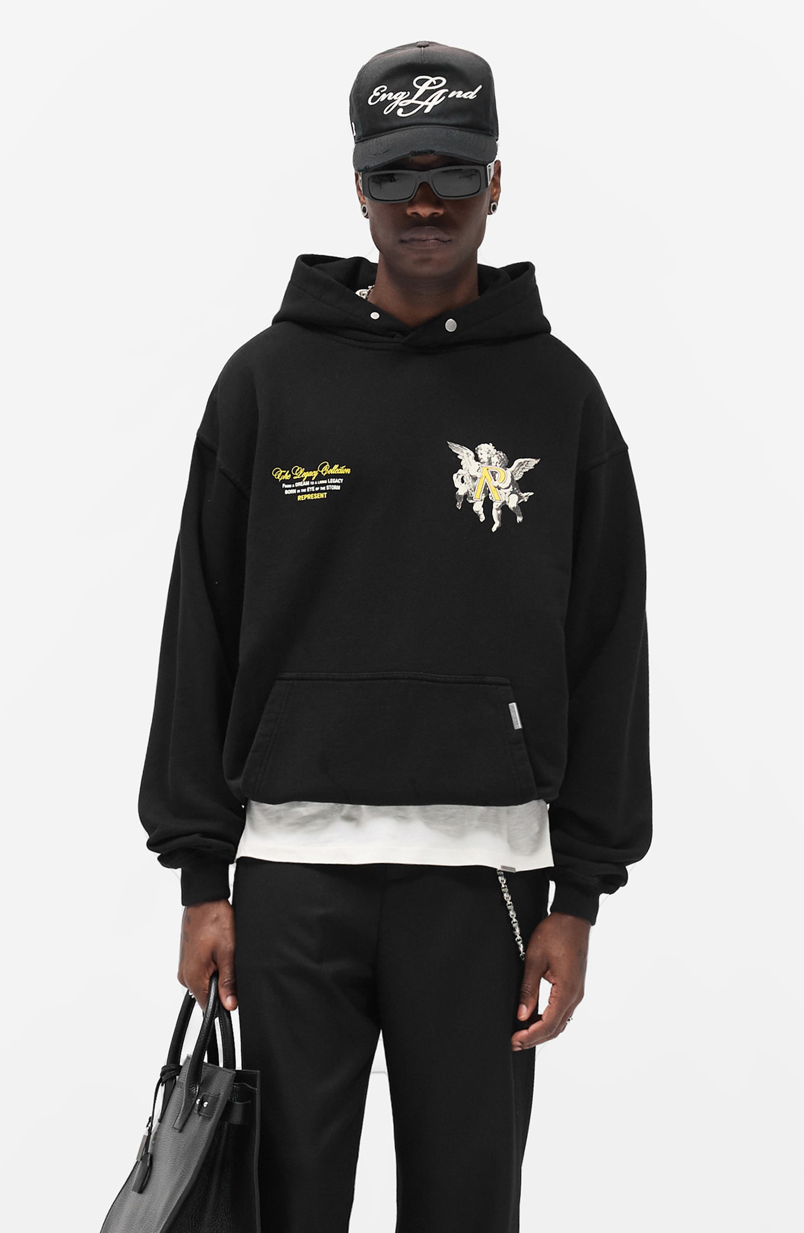 Represent Legacy Cherubs Cotton Graphic Hoodie (Men) | Nordstrom