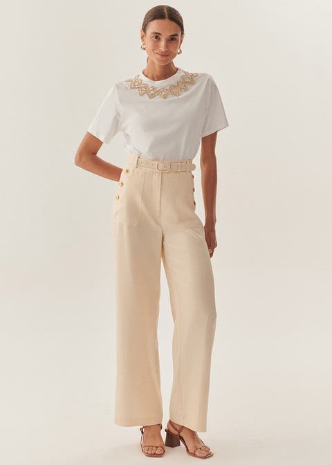 Ember Refined Creased Wide Leg Pants