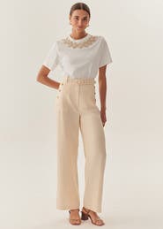Exquise Ember Refined Creased Wide Leg Pants
