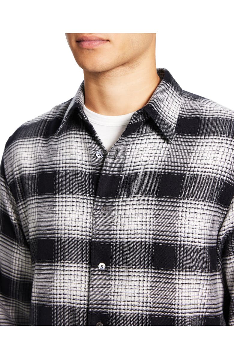 Theory Noll Plaid Flannel Button-Up Shirt, Alternate, color, 