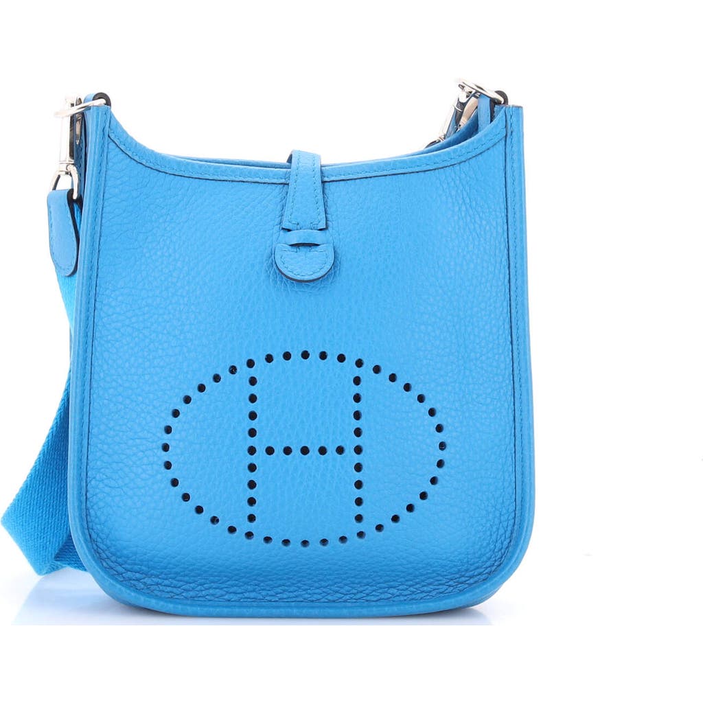 Pre-owned Hermes Hermes Evelyne Bag Gen Iii Clemence Tpm In Blue