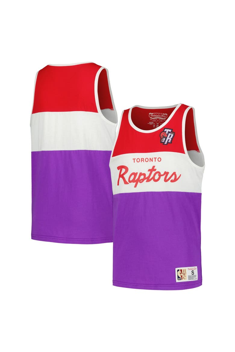Youth Mitchell & Ness Purple Toronto Raptors Hardwood Classics Special Script Tank Top, Main, color, Purple