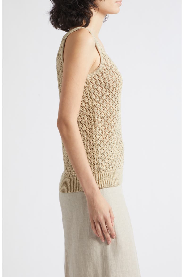 Colette Pointelle Knit Linen Tank, Alternate, color, NEUTRAL
