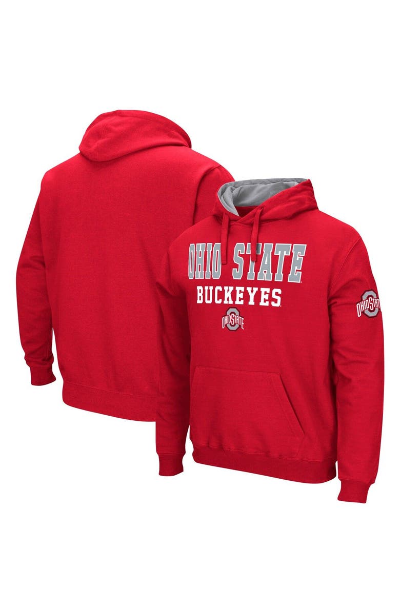 COLOSSEUM Men's Colosseum Scarlet Ohio State Buckeyes Sunrise Pullover Hoodie, Main, color, Scarlet