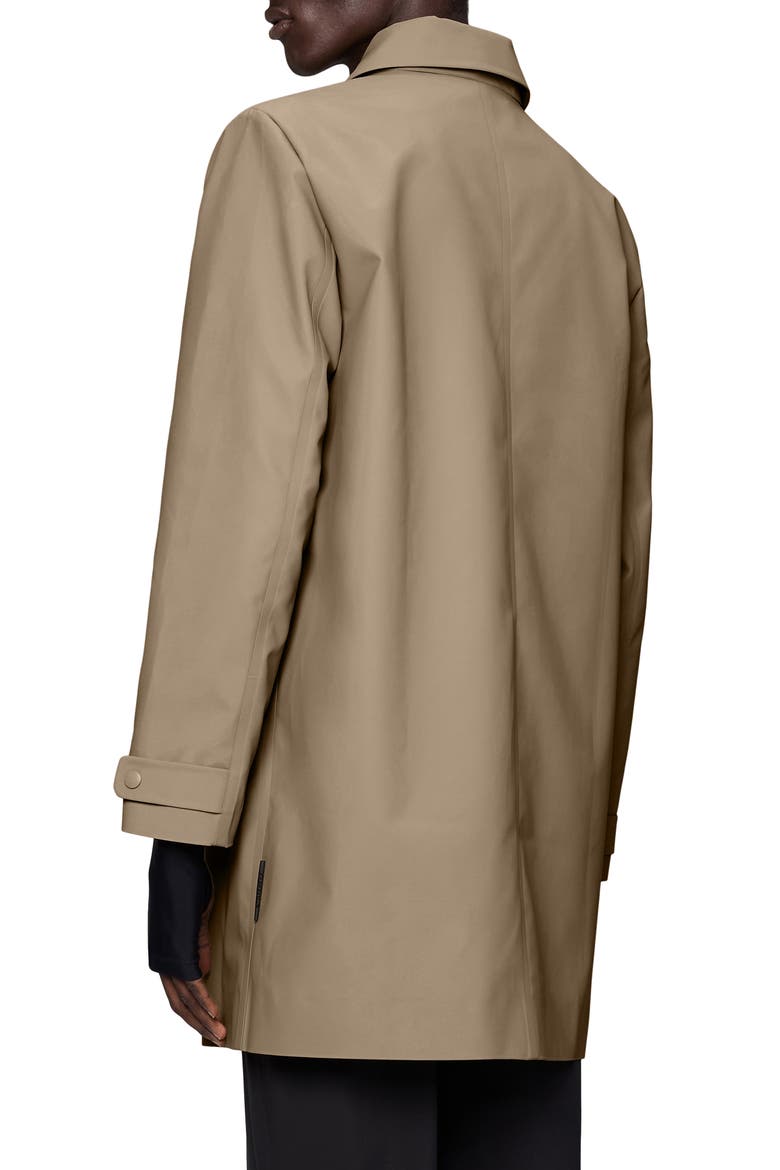 Nara Waterproof Longline Rain Jacket with Removable Hood, Alternate, color, BEIGE