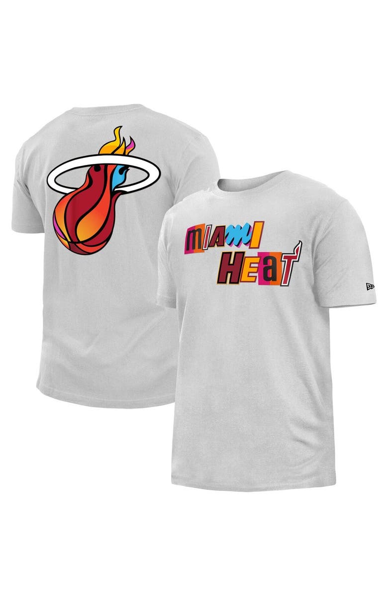 New Era Men's New Era White Miami Heat 2022/23 City Edition Brushed Jersey T-Shirt, Main, color, 