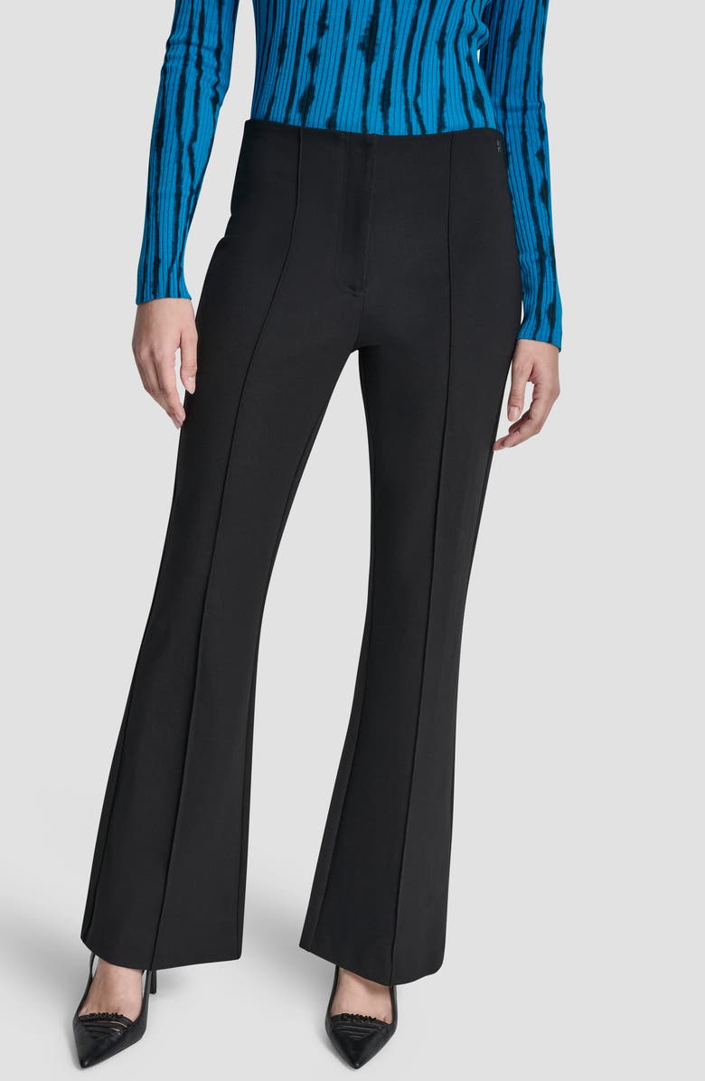DKNY Front Seam Flare Pants, Main, color, Black