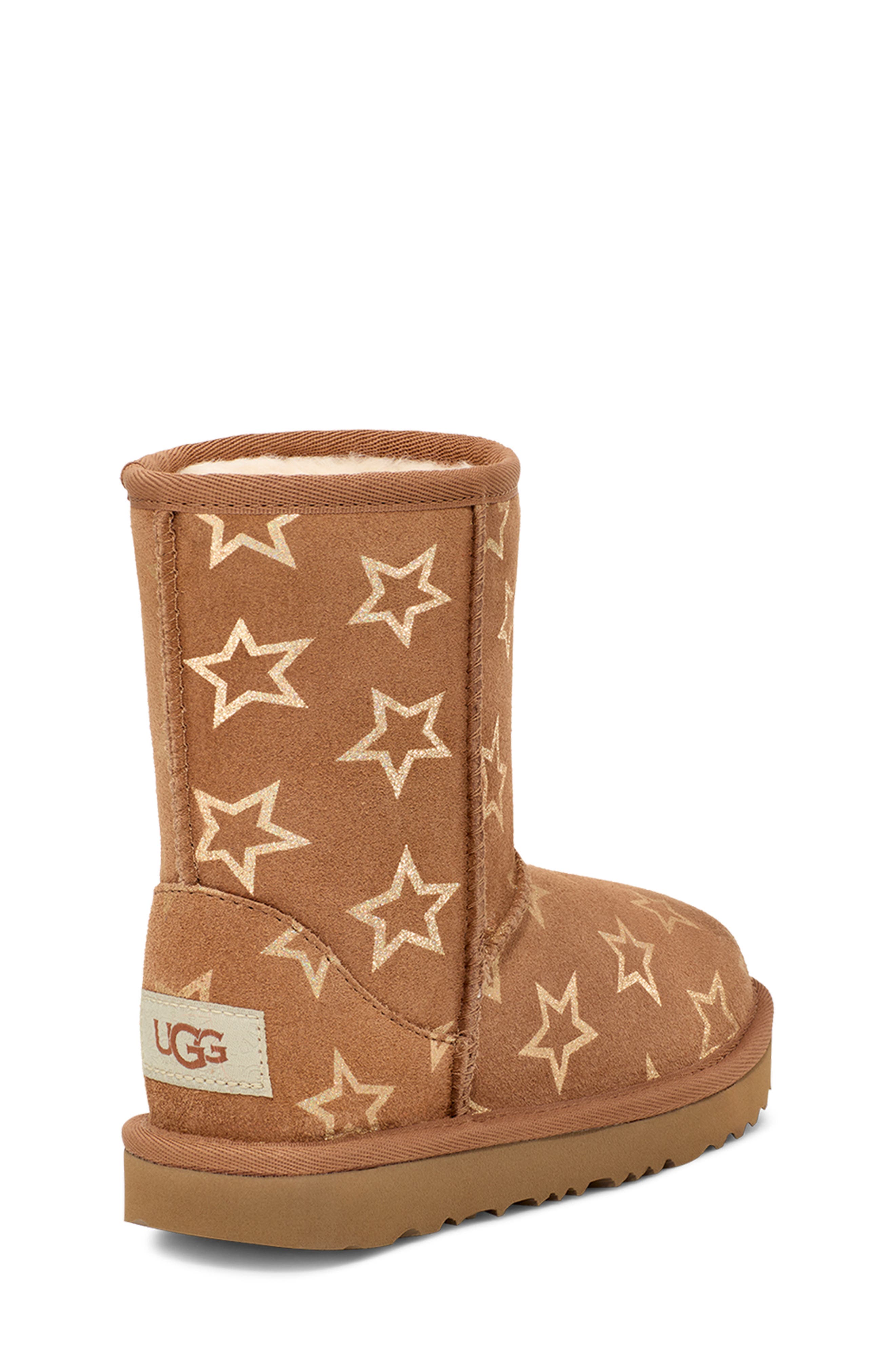 UGG<sup>®</sup> Kids' Classic II Iridescent Stars Boot, Alternate, color, 