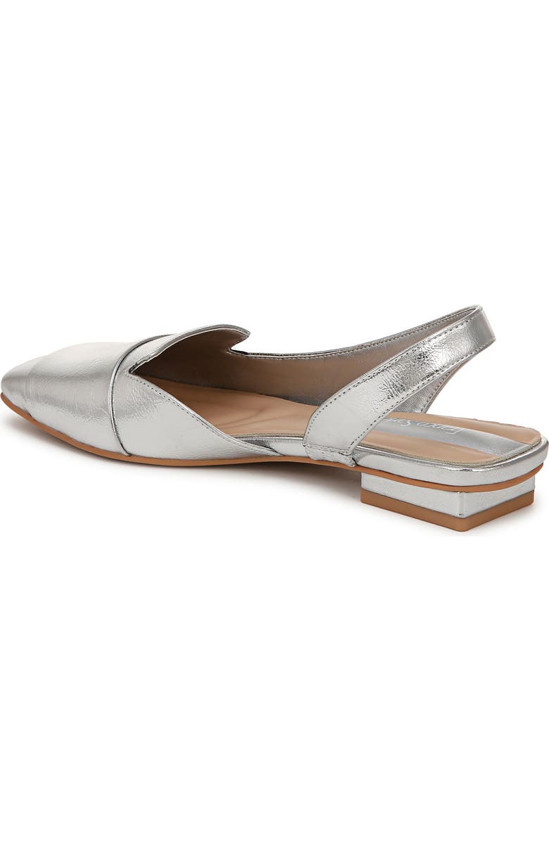 Franco Sarto Teagan Slingback Half d'Orsay Flat, Alternate, color, Silver