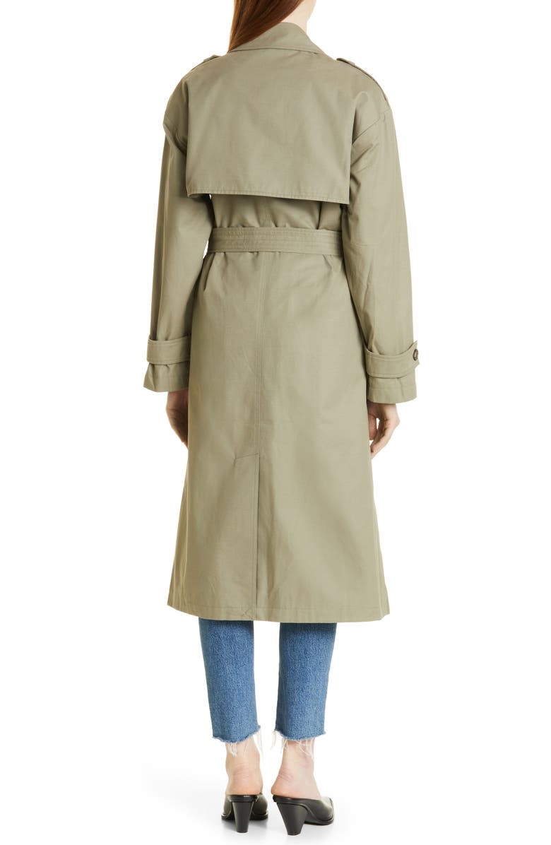 ANINE BING Finley Double Breasted Trench Coat, Alternate, color, 