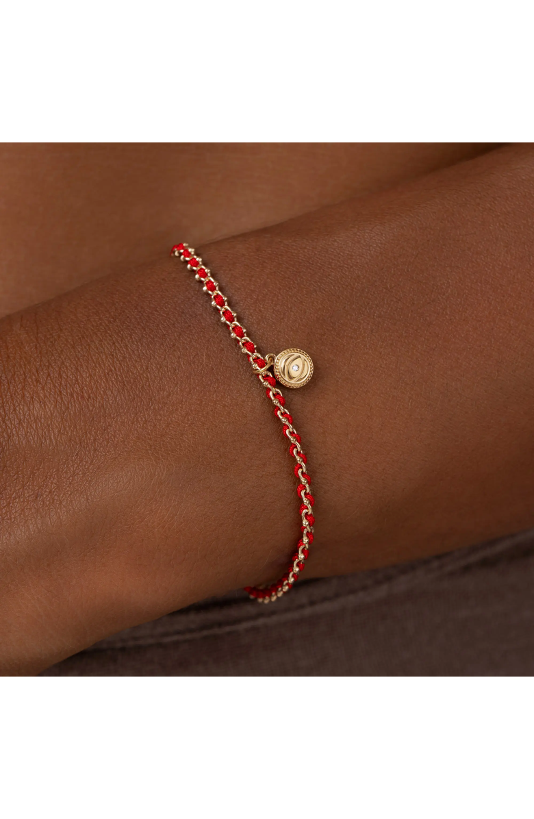 Karma and Luck Divine Shield Red String Evil Eye Bracelet, Alternate, color, Red/Gold