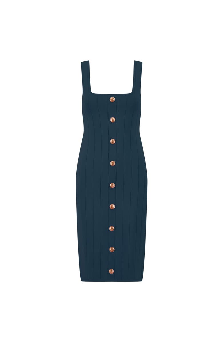 The Noli Shop Helena Button Dress, Alternate, color, Ocean