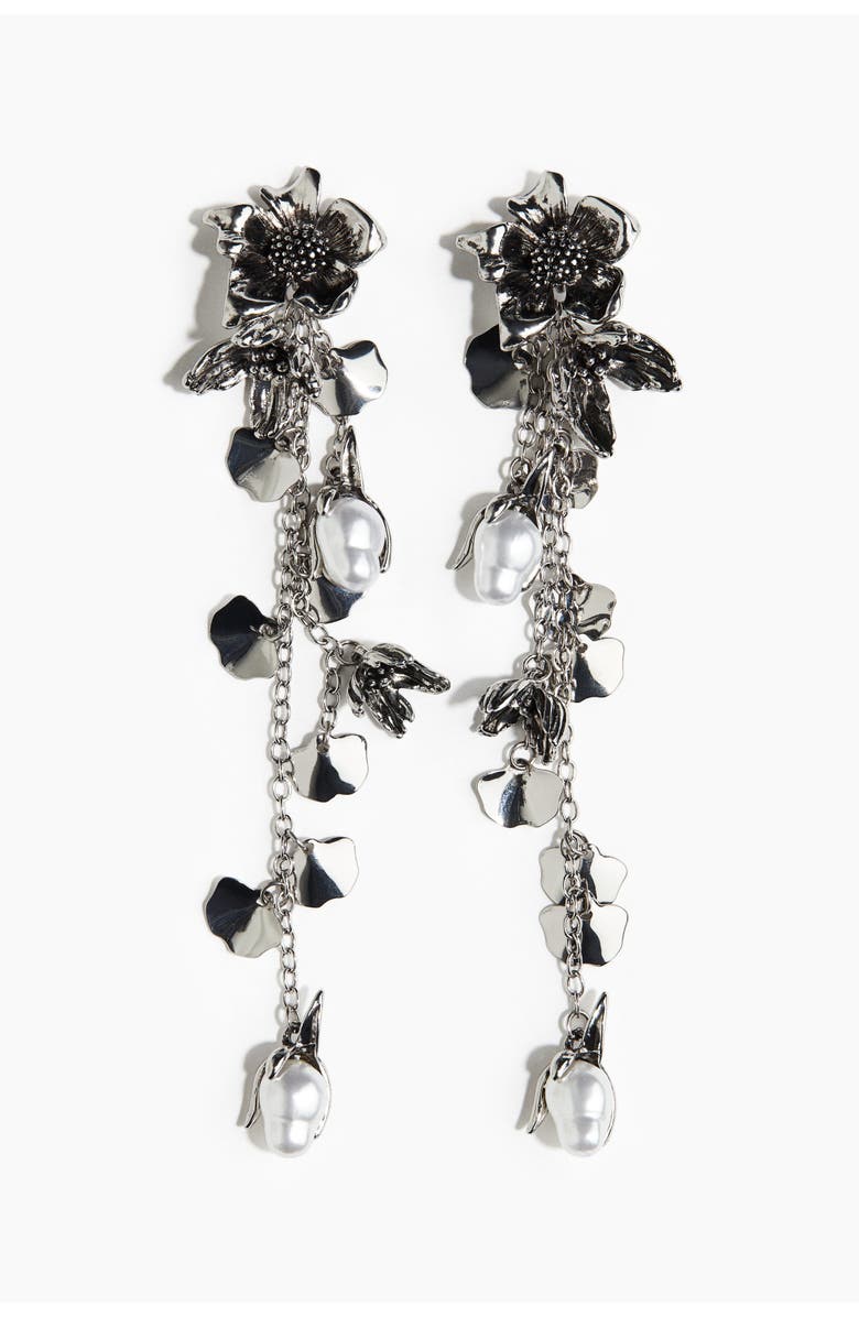 H&M Long Earrings, Main, color, Silver-Colored