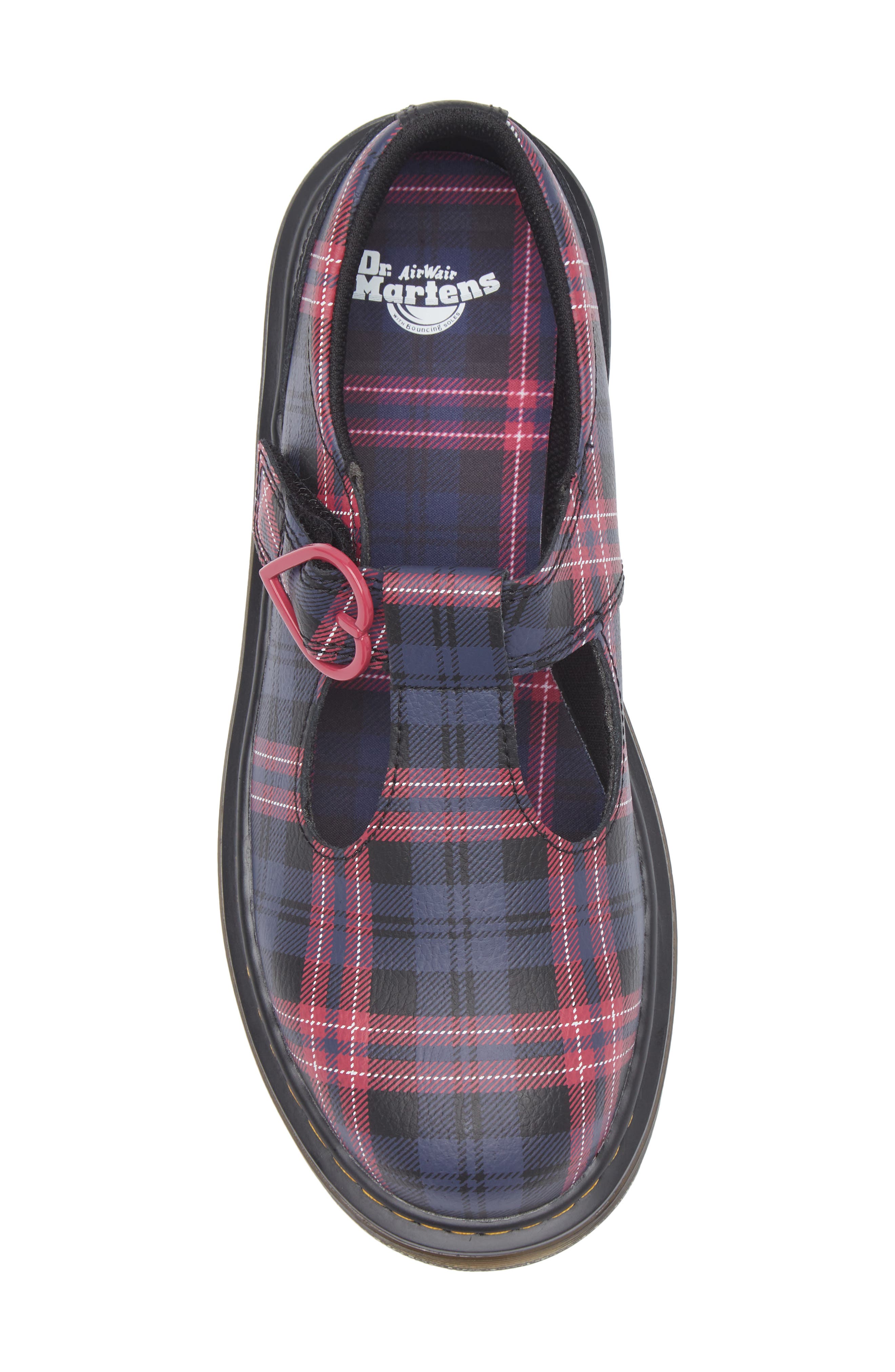 Dr. Martens Kids
 Polley II T-Strap Shoe, Alternate, color, Black Multi