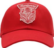 Burberry Thistle Shield Gabardine Baseball Cap