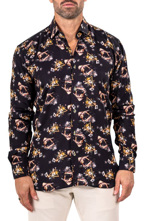 Fibonacci Marthyr 0258 Contemporary Fit Button-Up Shirt