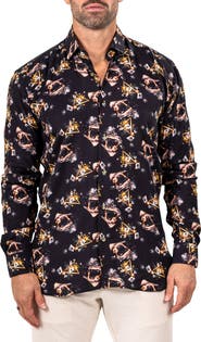 Maceoo Fibonacci Marthyr 0258 Contemporary Fit Button-Up Shirt