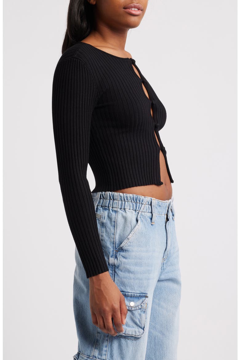 Peyton Button-Up Cardigan, Alternate, color, BLACK