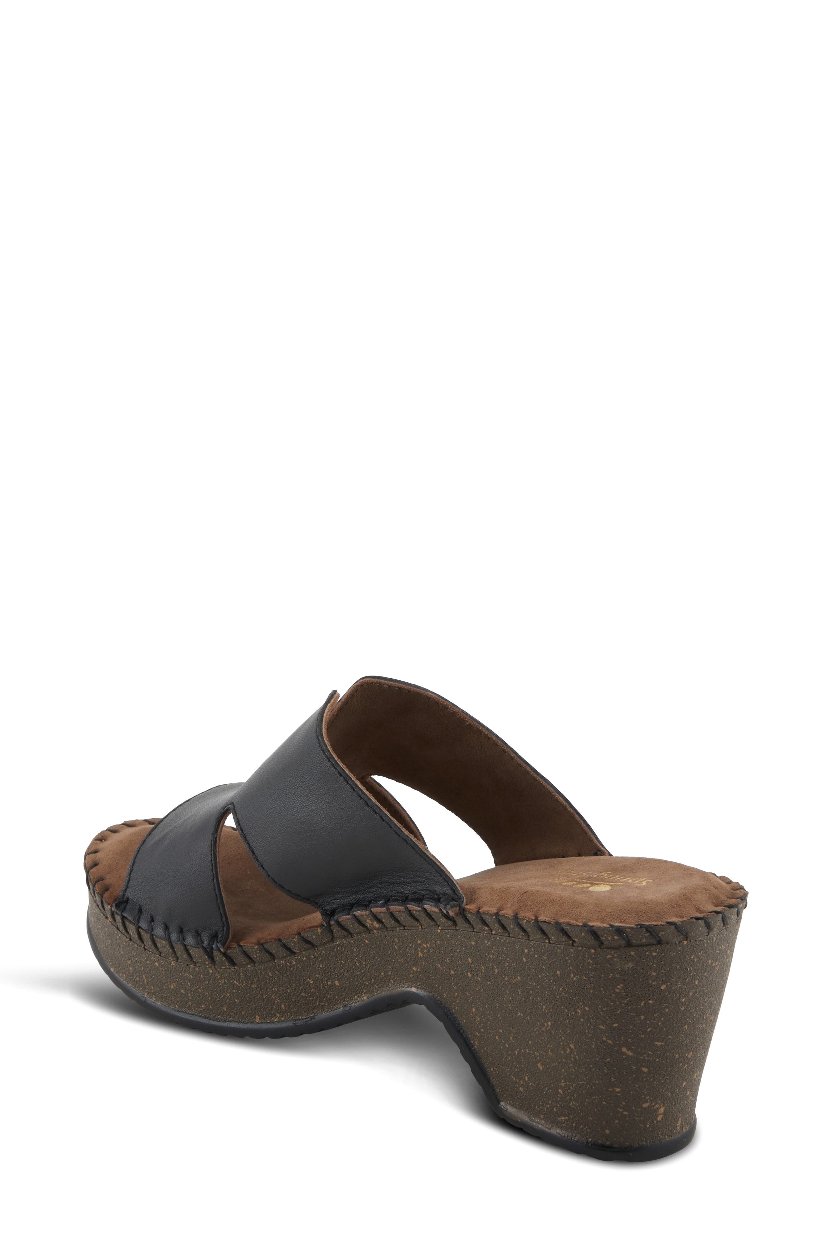 Spring Step Deltana Platform Slide Sandal, Alternate, color, Black