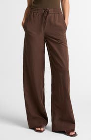 Vince Linen Blend Drawstring Pants