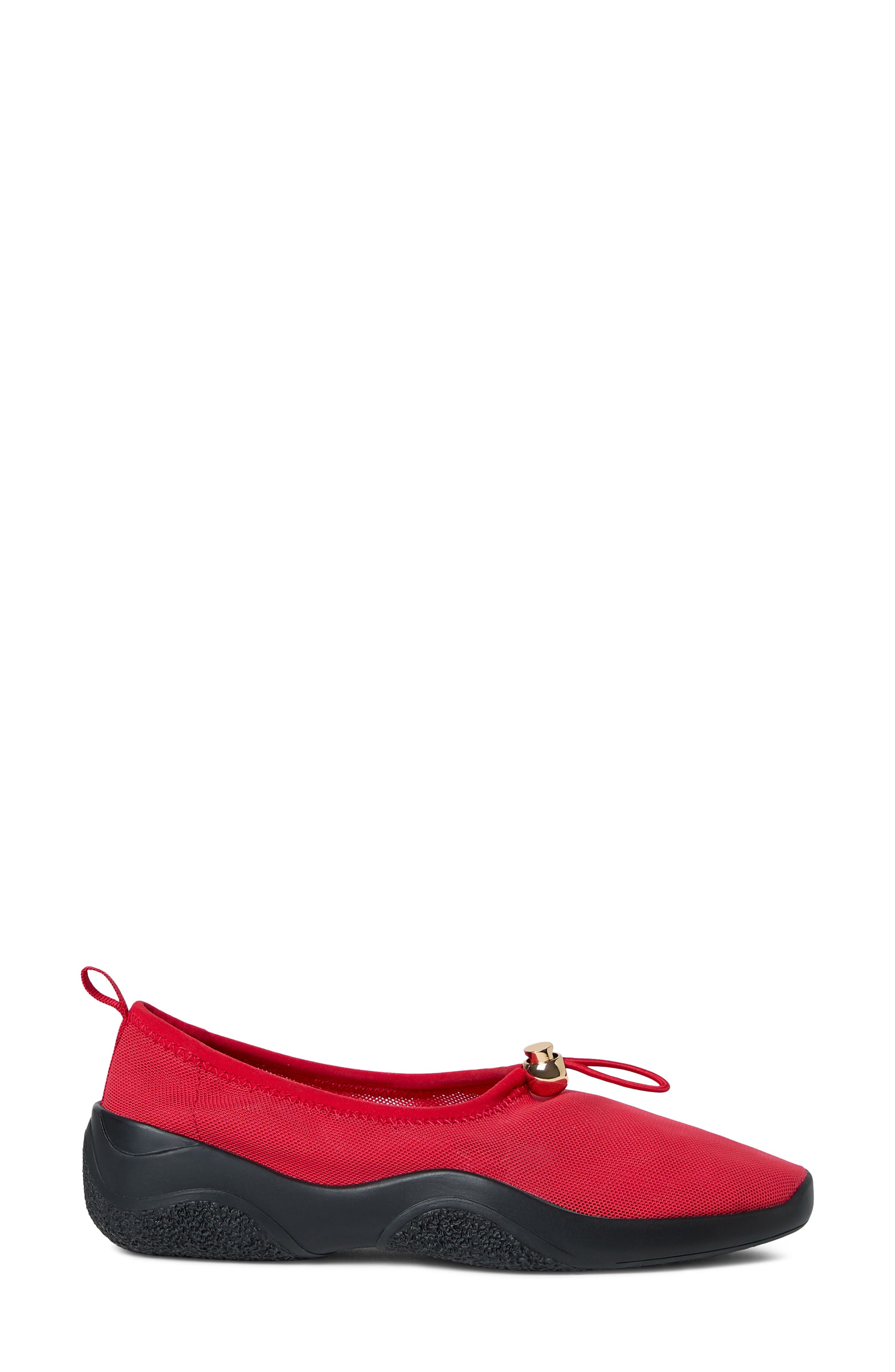 Loeffler Randall Raina Stretch Knit Flat, Alternate, color, Red/ Black