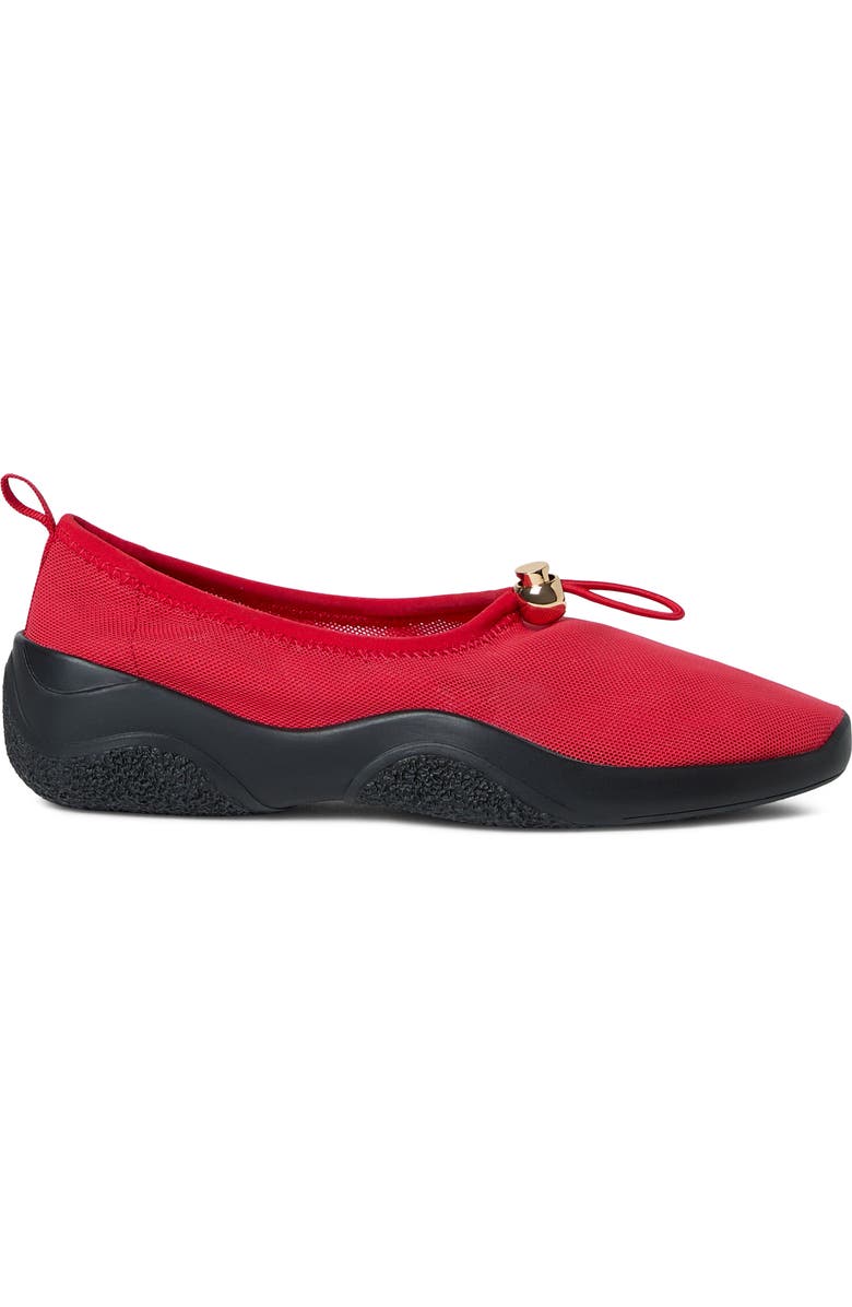 Loeffler Randall Raina Stretch Knit Flat, Alternate, color, Red/ Black