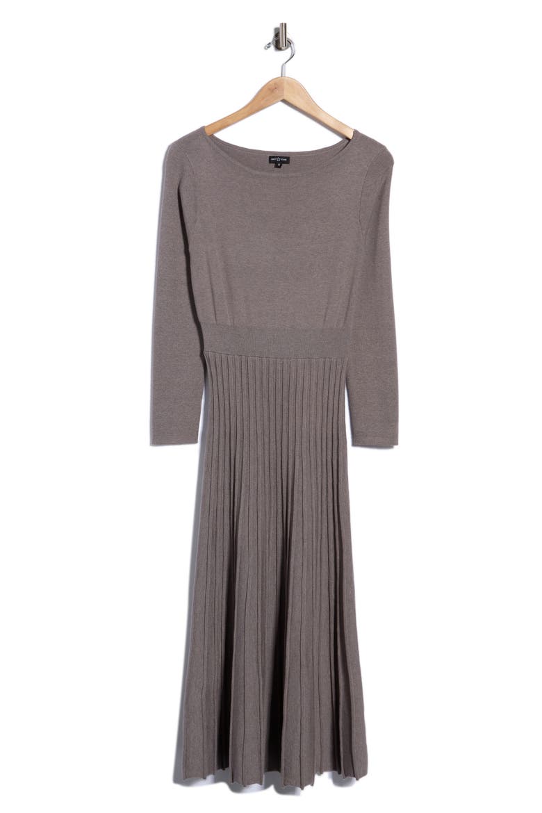 Miller Long Sleeve Midi Dress, Main, color, GREY